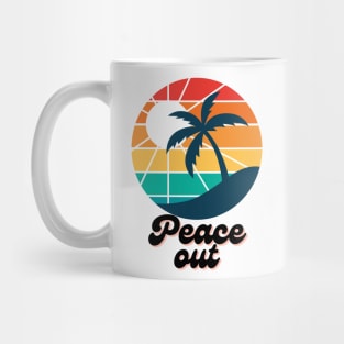 Vintage Peace Palm Tree Mug